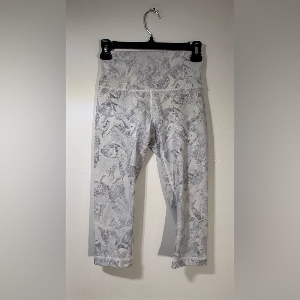 Lululemon Train Times Crop Jasmine White Multi
